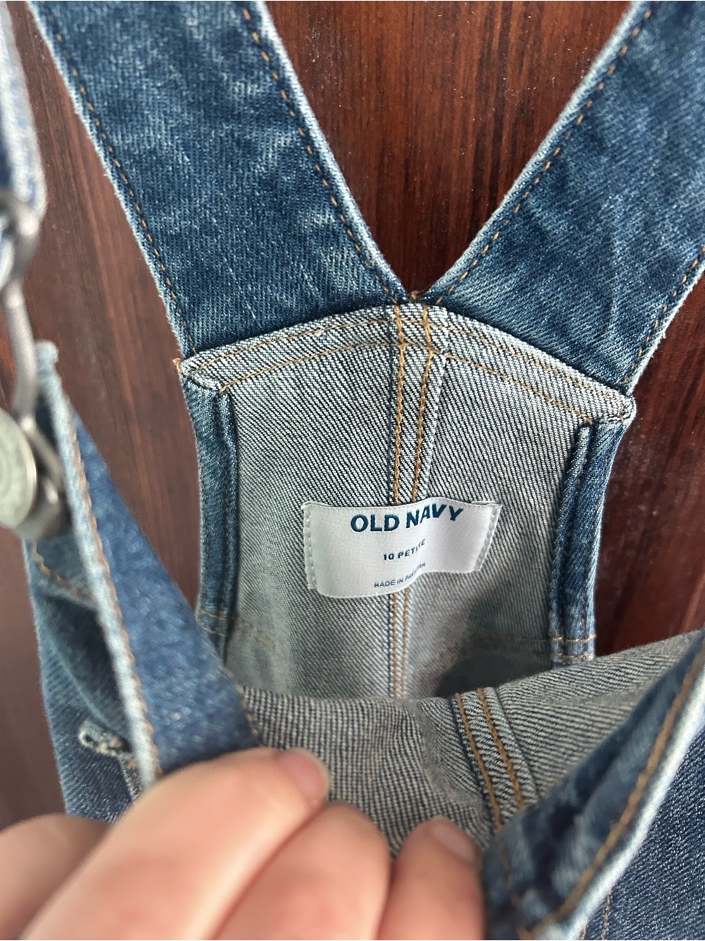Old Navy Men's Blue Denim Relaxed Overalls - Picture 4 of 6